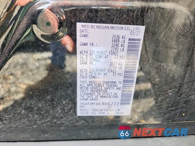 Zdjęcie 14 z 14 samochodu: 2017 NISSAN ROGUE SV VIN:5N1AT2MT1HC806222 - miniatura
