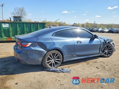 Trzecie zdjęcie samochodu z tyłu: 2021 BMW 430XI VIN:WBA73AP00MCF70974 - miniatura