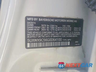 Zdjęcie 13 z 13 samochodu: 2016 BMW X3 XDRIVE28I VIN:5UXWX9C56G0D64100 - miniatura
