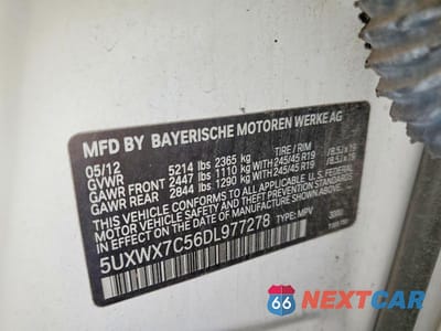 Zdjęcie 13 z 13 samochodu: 2013 BMW X3 XDRIVE35I VIN:5UXWX7C56DL977278 - miniatura