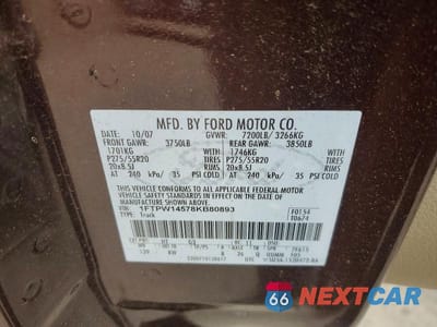 Zdjęcie 12 z 12 samochodu: 2008 FORD F150 SUPERCREW VIN:1FTPW14578KB80893 - miniatura