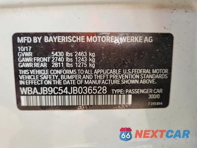 Zdjęcie 13 z 13 samochodu: 2018 BMW M550XI VIN:WBAJB9C54JB036528 - miniatura