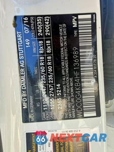 Zdjęcie 10 z 13 samochodu: 2017 MERCEDES-BENZ GLC 300 4MATIC VIN:WDC0G4KB4HF136989 - miniatura
