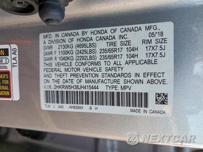 Zdjęcie 13 z 13 samochodu: 2018 HONDA CR-V LX VIN:2HKRW5H38JH415444 - miniatura