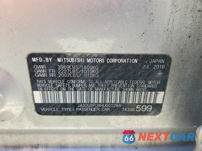 Zdjęcie 13 z 13 samochodu: 2017 MITSUBISHI LANCER ES VIN:JA32U2FUXHU001288 - miniatura