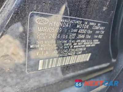 Zdjęcie 12 z 12 samochodu: 2019 GENESIS G70 3.3T ADVANCED VIN:KMTG34LE2KU039674 - miniatura