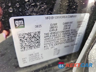 Zdjęcie 12 z 12 samochodu: 2026 CHEVROLET TRAX 1RS VIN:KL77LGEP8TC022168 - miniatura