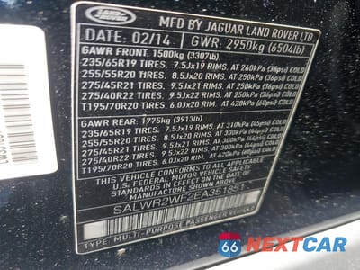Zdjęcie 12 z 12 samochodu: 2014 LAND ROVER RANGE ROVER SPORT HSE VIN:SALWR2WF2EA351851 - miniatura