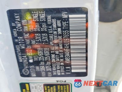 Zdjęcie 13 z 13 samochodu: 2017 HYUNDAI SANTA FE SE VIN:KM8SM4HF4HU197655 - miniatura
