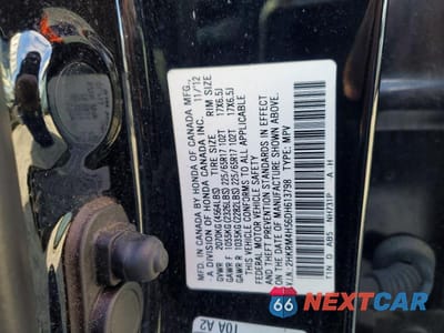 Zdjęcie 13 z 13 samochodu: 2013 HONDA CR-V EX VIN:2HKRM4H56DH613798 - miniatura