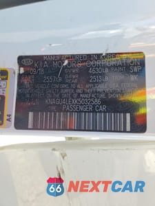 Zdjęcie 12 z 12 samochodu: 2019 KIA OPTIMA HYBRID EX VIN:KNAGU4LEXK5032586 - miniatura