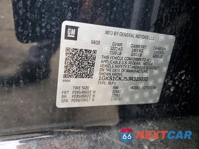 Zdjęcie 13 z 13 samochodu: 2018 GMC YUKON DENALI VIN:1GKS1CKJ5JR325032 - miniatura
