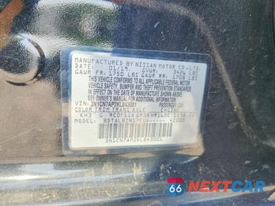 Zdjęcie 12 z 12 samochodu: 2019 NISSAN VERSA SV VIN:3N1CN7AP2KL843001 - miniatura