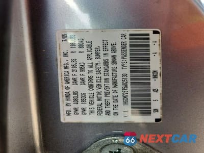 Zdjęcie 12 z 12 samochodu: 2005 HONDA ACCORD LX VIN:1HGCM72575A025130 - miniatura