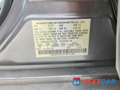 Zdjęcie 12 z 12 samochodu: 2007 NISSAN MAXIMA 3.5 SE VIN:1N4BA41EX7C851289 - miniatura