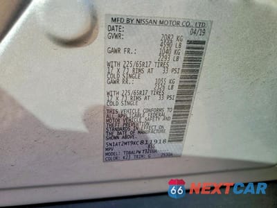 Zdjęcie 13 z 13 samochodu: 2019 NISSAN ROGUE S VIN:5N1AT2MT9KC811918 - miniatura
