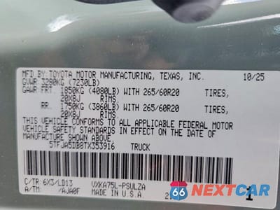 Zdjęcie 13 z 13 samochodu: 2026 TOYOTA TUNDRA CREWMAX LIMITED VIN:5TFJA5DB8TX353916 - miniatura