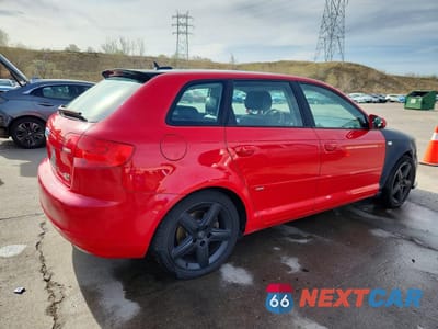 Trzecie zdjęcie samochodu z tyłu: 2006 AUDI A3 S-LINE 3.2 QUATTRO VIN:WAUKD78PX6A194334 - miniatura