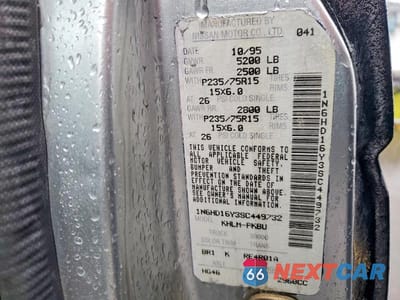 Zdjęcie 12 z 12 samochodu: 1995 NISSAN TRUCK XE V6 VIN:1N6HD16Y3SC449732 - miniatura