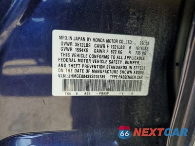 Zdjęcie 13 z 13 samochodu: 2009 HONDA FIT VIN:JHMGE88439S015789 - miniatura