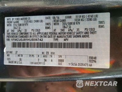 Zdjęcie 14 z 14 samochodu: 2017 FORD ESCAPE TITANIUM VIN:1FMCU0J91HUB56742 - miniatura