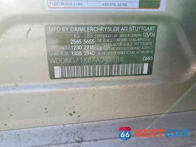 Zdjęcie 12 z 12 samochodu: 2007 MERCEDES-BENZ S 550 VIN:WDDNG71X87A049186 - miniatura