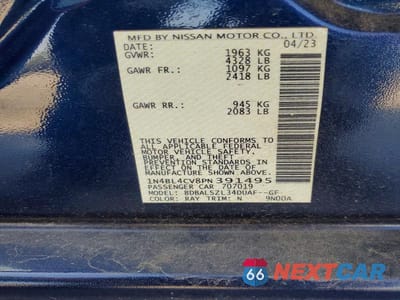 Zdjęcie 12 z 12 samochodu: 2023 NISSAN ALTIMA 2.5 SR VIN:1N4BL4CV8PN391495 - miniatura