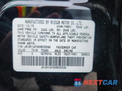 Zdjęcie 13 z 13 samochodu: 2019 INFINITI Q70 3.7 LUXE VIN:JN1BY1AP5KM505596 - miniatura