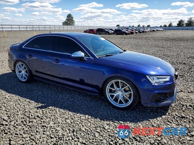 Czwarte zdjęcie samochodu z boku: 2019 AUDI S4 PREMIUM PLUS VIN:WAUB4AF44KA119676 - miniatura