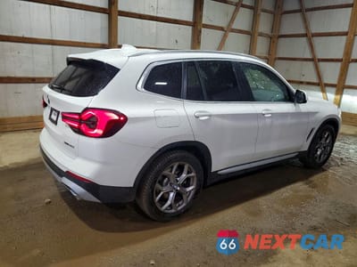 Trzecie zdjęcie samochodu z tyłu: 2022 BMW X3 XDRIVE30I VIN:WBX57DP06NN173565 - miniatura