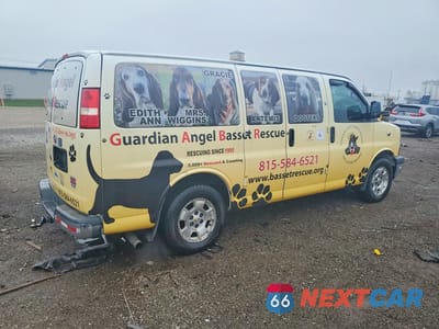 Trzecie zdjęcie samochodu z tyłu: 2013 CHEV EXPRESS 1 VIN:1GNSGCF49D1160580 - miniatura