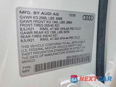 Zdjęcie 13 z 13 samochodu: 2025 AUDI SQ5 PREMIUM PLUS VIN:WA125AGU2S2124717 - miniatura