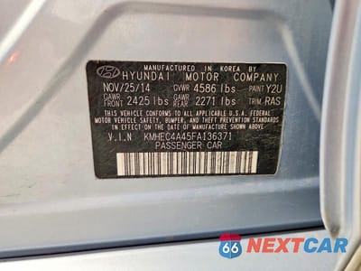 Zdjęcie 12 z 12 samochodu: 2015 HYUNDAI SONATA HYBRID LIMITED VIN:KMHEC4A45FA136371 - miniatura