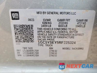 Zdjęcie 12 z 12 samochodu: 2024 CHEVROLET SILVERADO K3500 VIN:1GC5YSEY5RF225324 - miniatura