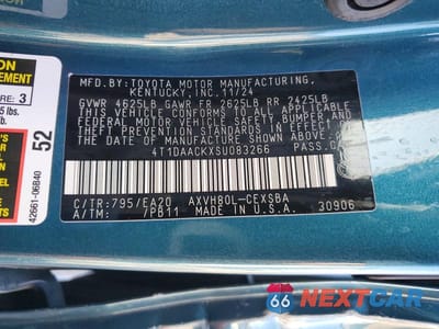 Zdjęcie 12 z 12 samochodu: 2025 TOYOTA CAMRY SE VIN:4T1DAACKXSU083266 - miniatura