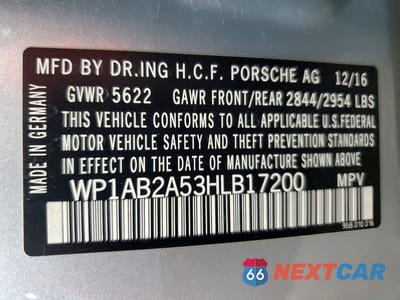Zdjęcie 13 z 13 samochodu: 2017 PORSCHE MACAN S VIN:WP1AB2A53HLB17200 - miniatura