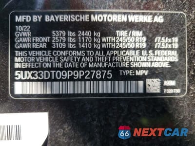 Zdjęcie 13 z 13 samochodu: 2023 BMW X4 XDRIVE30I VIN:5UX33DT09P9P27875 - miniatura