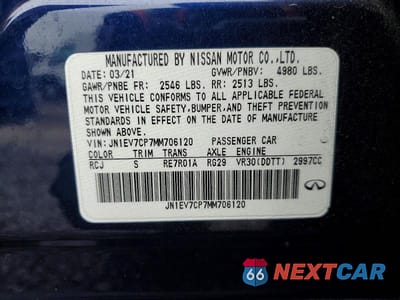 Zdjęcie 12 z 12 samochodu: 2021 INFINITI Q50 SIGNATURE EDITION VIN:JN1EV7CP7MM706120 - miniatura