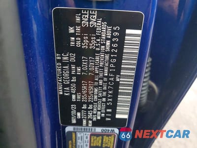 Zdjęcie 13 z 13 samochodu: 2023 KIA SPORTAGE X-PRO PRESTIGE VIN:5XYK7CAF1PG126395 - miniatura