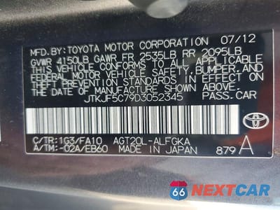 Zdjęcie 13 z 13 samochodu: 2013 SCION TC BASE VIN:JTKJF5C79D3052345 - miniatura