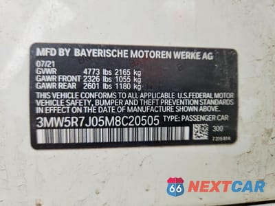 Zdjęcie 12 z 12 samochodu: 2021 BMW 330XI VIN:3MW5R7J05M8C20505 - miniatura