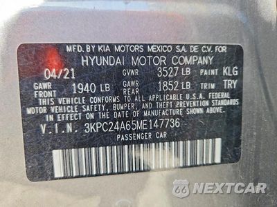 Zdjęcie 12 z 12 samochodu: 2021 HYUNDAI ACCENT SE VIN:3KPC24A65ME147736 - miniatura