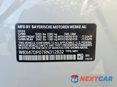 Zdjęcie 13 z 13 samochodu: 2024 BMW X3 SDRIVE30I VIN:WBX47DP07RN312832 - miniatura
