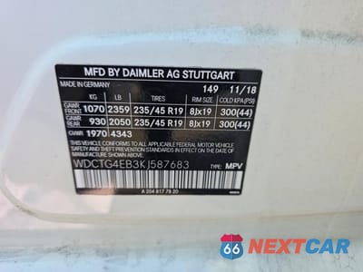 Zdjęcie 10 z 10 samochodu: 2019 MERCEDES-BENZ GLA 250 VIN:WDCTG4EB3KJ587683 - miniatura