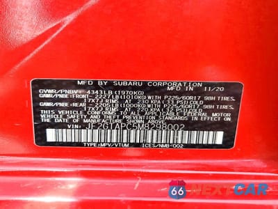 Zdjęcie 14 z 14 samochodu: 2021 SUBARU CROSSTREK PREMIUM VIN:JF2GTAPC5M8298002 - miniatura