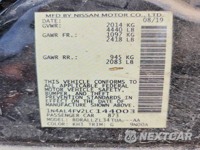 Zdjęcie 12 z 12 samochodu: 2020 NISSAN ALTIMA PLATINUM VIN:1N4AL4FV2LC144003 - miniatura