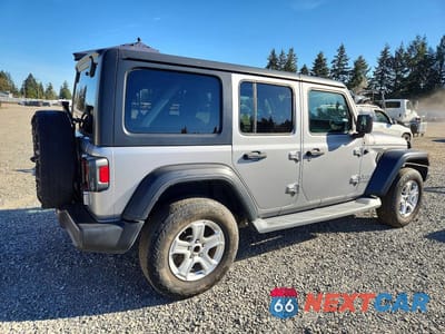 Trzecie zdjęcie samochodu z tyłu: 2019 JEEP WRANGLER UNLIMITED SPORT VIN:1C4HJXDN5KW567092 - miniatura