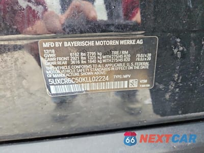 Zdjęcie 13 z 13 samochodu: 2019 BMW X5 XDRIVE40I VIN:5UXCR6C50KLL02224 - miniatura