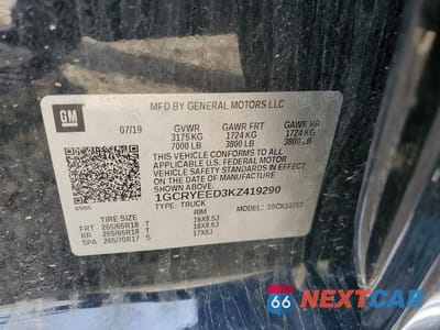 Zdjęcie 13 z 13 samochodu: 2019 CHEVROLET SILVERADO K1500 RST VIN:1GCRYEED3KZ419290 - miniatura