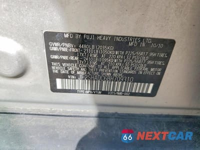 Zdjęcie 13 z 13 samochodu: 2011 SUBARU FORESTER 2.5X PREMIUM VIN:JF2SHADC6BH709310 - miniatura